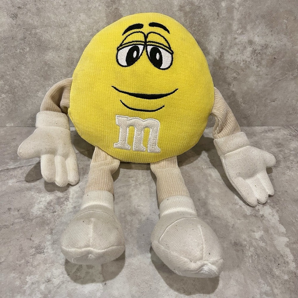 14"‎ Yellow M&M's Plush Soft Stuffed 2020 Authentic Rare